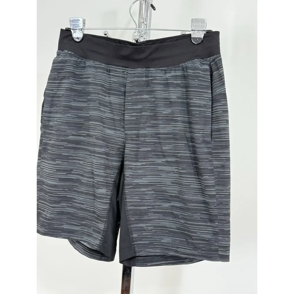 Lululemon Athletic Shorts Men’s Size M Black Gray Training Running Gym Active